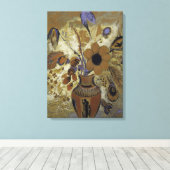 花付きエトルリア花器 キャンバスプリント (インサイチュ (ウッドフロア))