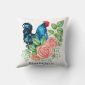 花付きオウスターウォーターカラーアート装飾用クッション クッション (裏面)