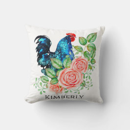 花付きオウスターウォーターカラーアート装飾用クッション クッション