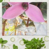 花付きキッチン実在タオル。 キッチンタオル (折り畳み)