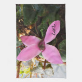 花付きキッチン実在タオル。 キッチンタオル (縦)