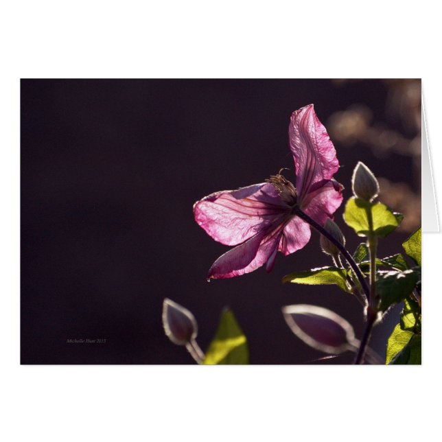 花付きグリーティングカード (正面横)