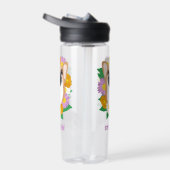 花付きコルギパーソナライズされた犬 ウォーターボトル (右面)