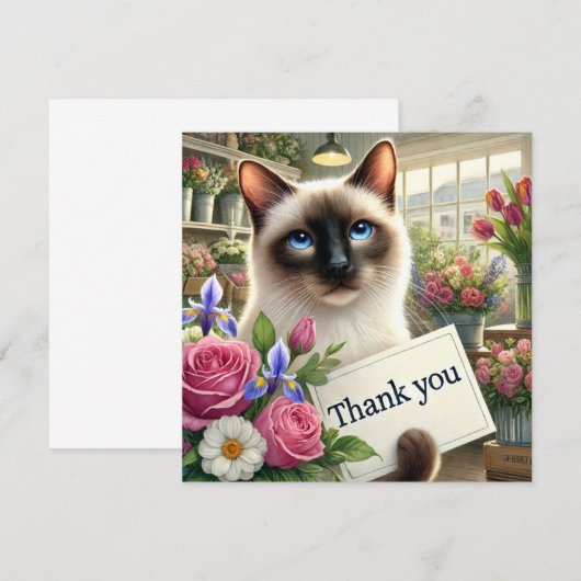 花付きサンキューカード (正面/裏面)