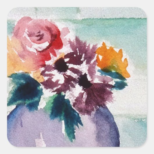 花付きシール スクエアシール (正面)