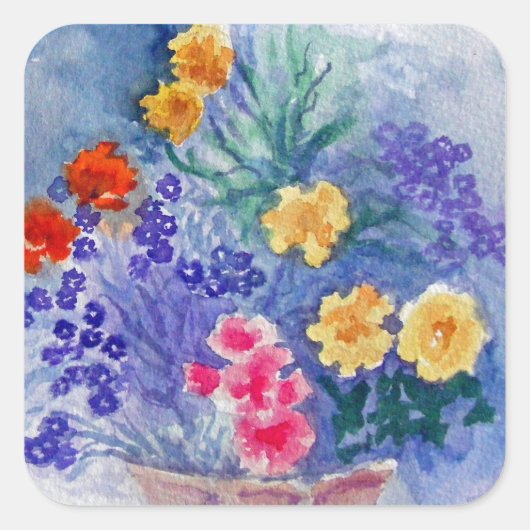 花付きシール スクエアシール (正面)