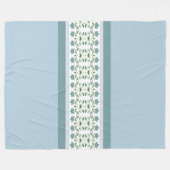 花付きストライプ フリースブランケット (正面(横))