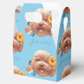 花付きトイプードル及び電話イラストレーション フェイバーボックス (オープン)