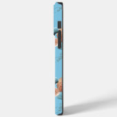 花付きトイプードル及び電話イラストレーション Case-Mate iPhoneケース (裏面 / 左)