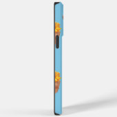 花付きトイプードル及び電話イラストレーション Case-Mate iPhoneケース (裏面 / 右)