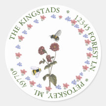 花付きハチ住所 シールシール