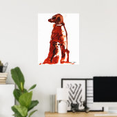 花付きパップ – アートプリント ポスター (ホームオフィス)