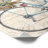 花付きパリバイク ポスター (角)