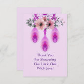 花付きパープルドリームキャッチャー サンキューカード (正面/裏面)