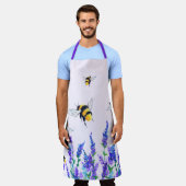 花付きビーエプロン – カスタム色 エプロン (着用した状態)