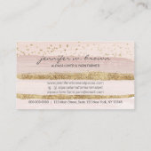 花付きピンクのアルパカ 名刺 (裏面)