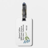 花付きピンクハット荷物タグ ラゲッジタグ (裏面縦)