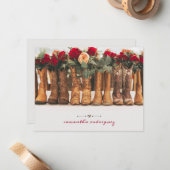 花付きブーツの列 ノートカード (正面/裏面インサイチュ)