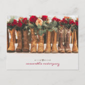 花付きブーツの列 ポストカード (正面)