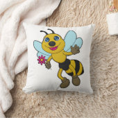 花付きミツバチ クッション (ブランケット)