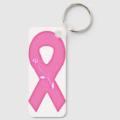 花付き乳がん認識度リボン キーホルダー (裏面)