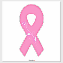 花付き乳がん認識度リボン シール