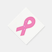 花付き乳がん認識度リボン スタンダードカクテルナプキン (角)