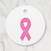 花付き乳がん認識度リボン フェイバータグ (正面)