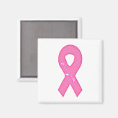 花付き乳がん認識度リボン マグネット (正面/裏面)