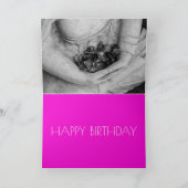 花付き仏ハッピーバースデーグリーティングカード カード (内部)