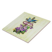 花付き十字型セラミックタイル タイル (側面)