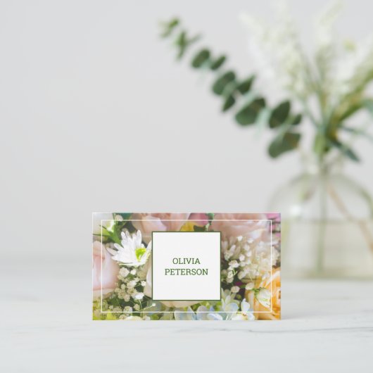 花付き名刺。 名刺 (スタンド正面)