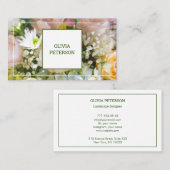 花付き名刺。 名刺 (正面/裏面)