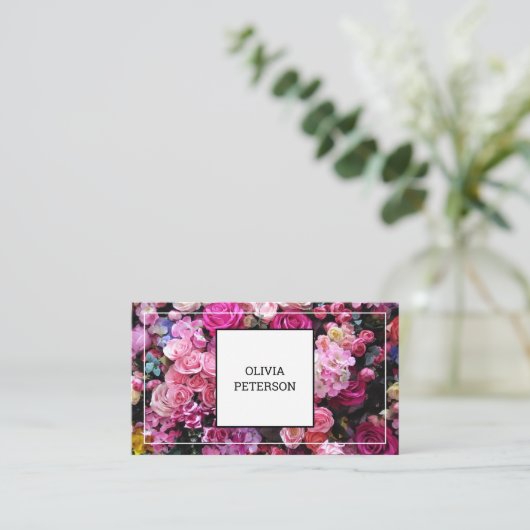 花付き名刺。 名刺 (スタンド正面)