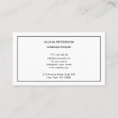 花付き名刺。 名刺 (裏面)