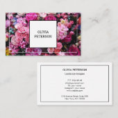 花付き名刺。 名刺 (正面/裏面)