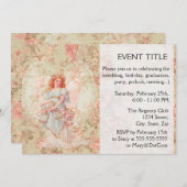 花付き天使 招待状 (正面/裏面)