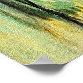 花付き女の子レトロヴィンテージパルプカバーアート ポスター (角)