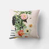 花付き女性 クッション (裏面)