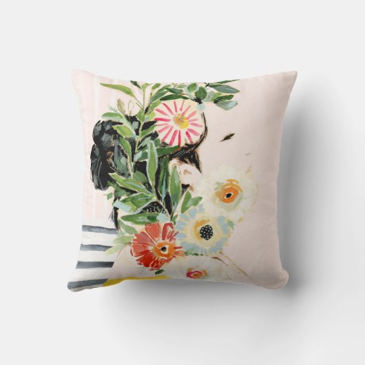 花付き女性 クッション (裏面)