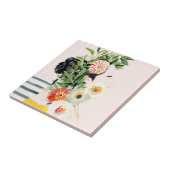 花付き女性 タイル (側面)