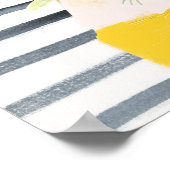 花付き女性 ポスター (角)