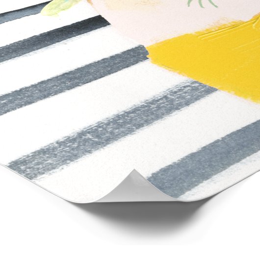 花付き女性 ポスター (角)