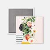 花付き女性 マグネット (正面/裏面)