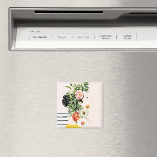 花付き女性 マグネット (インサイチュ (食洗機))