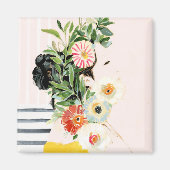 花付き女性 マグネット (正面)