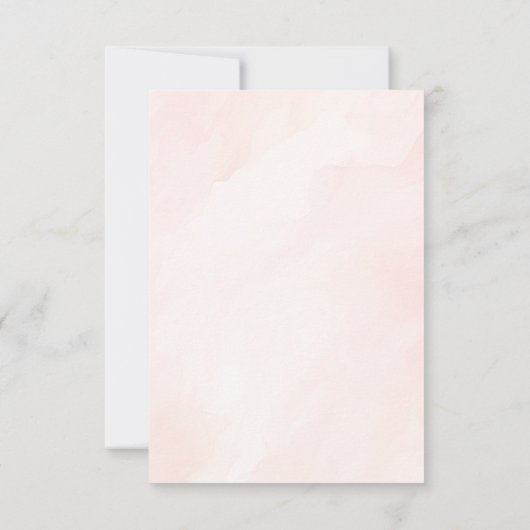 花付き妖精のホットエアバルーン赤ちゃんシャワー サンキューカード (裏面)