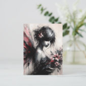 花付き妖精 ポストカード (スタンド正面)