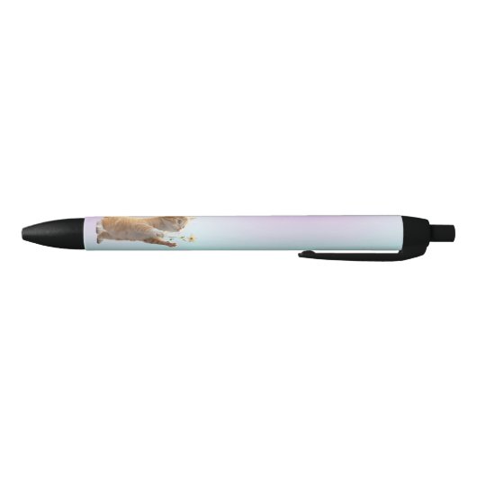 花付き子猫 青ボールペン (ボトム)