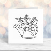 花付き庭散水缶 セルフインキングスタンプ